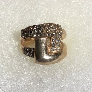 Unique Belt Loop Women’s Gold Costume Ring